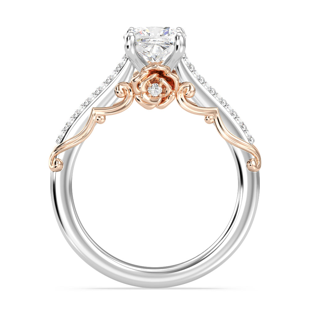 Enchanted Star Lab Grown Diamond 14K Gold Belle Rose Engagement Ring