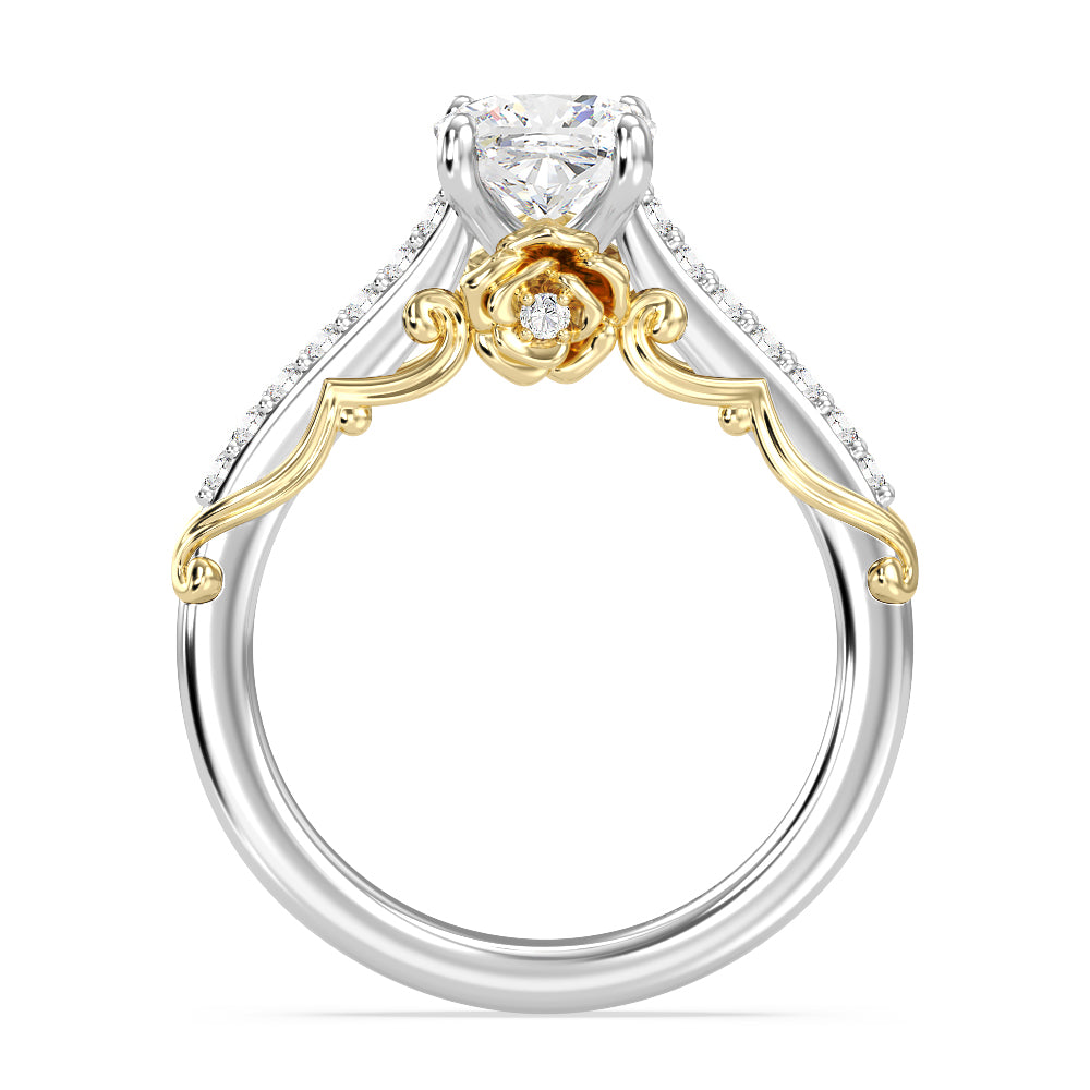 Enchanted Star Lab Grown Diamond 14K Gold Belle Rose Engagement Ring