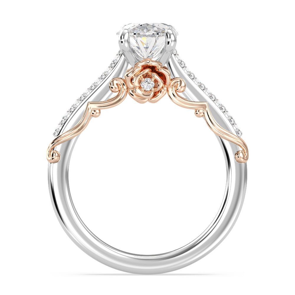 Enchanted Star Lab Grown Diamond 14K Gold Belle Rose Engagement Ring