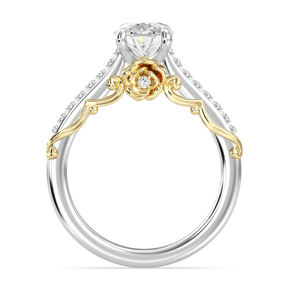 Enchanted Star Lab Grown Diamond 14K Gold Belle Rose Engagement Ring
