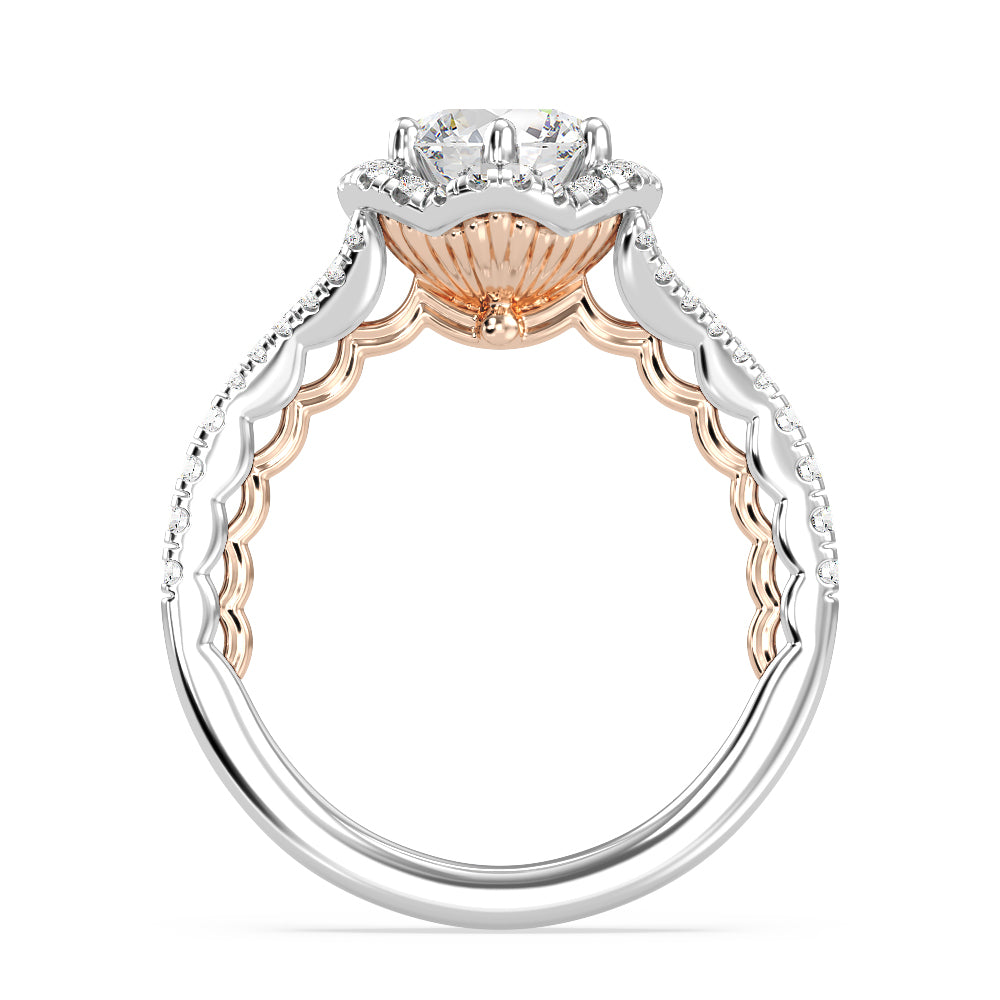 Enchanted Star Lab Grown Diamond 14K Gold Ariel Halo Engagement Ring