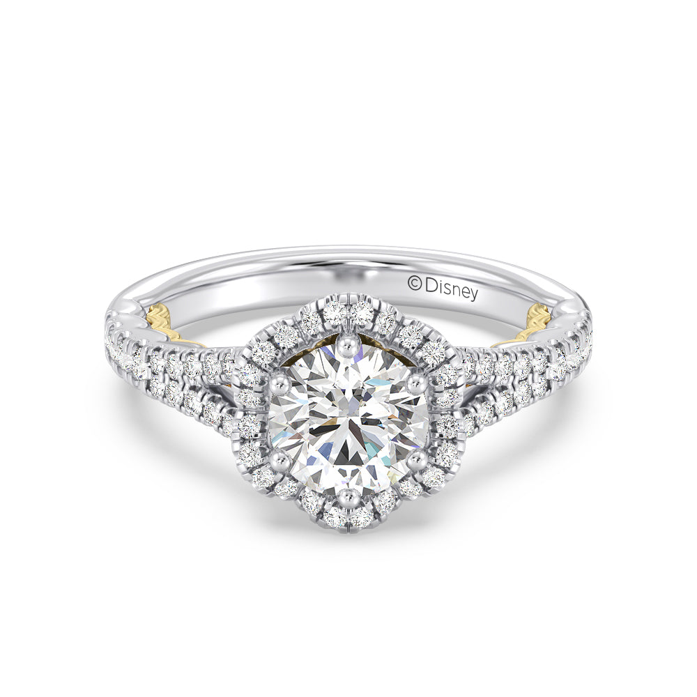 Enchanted Star Lab Grown Diamond 14K Gold Ariel Halo Engagement Ring