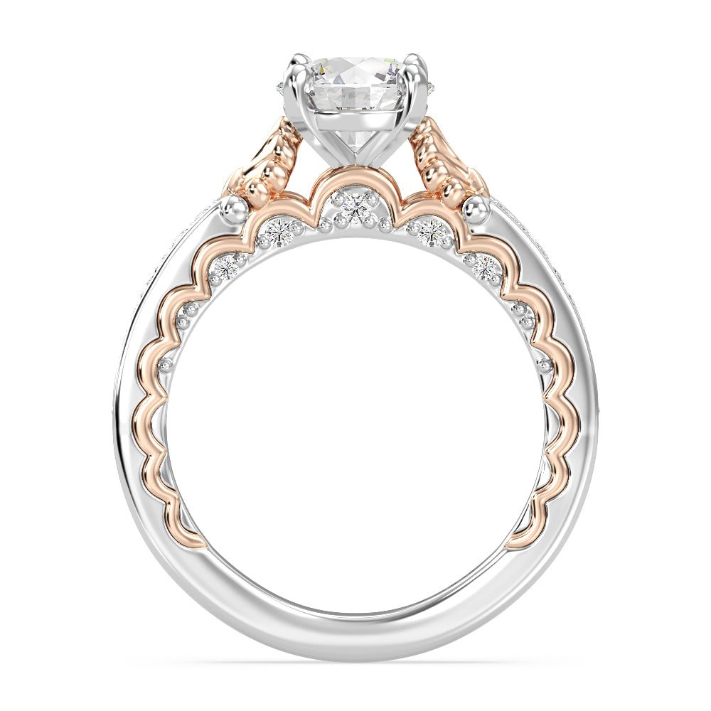Enchanted Star Lab Grown Diamond 14K Gold Ariel Two-Tone In-Lay Engagement Ring