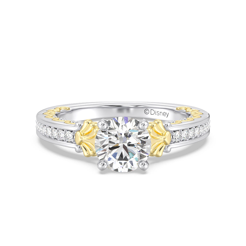 Enchanted Star Lab Grown Diamond 14K Gold Ariel Two-Tone In-Lay Engagement Ring