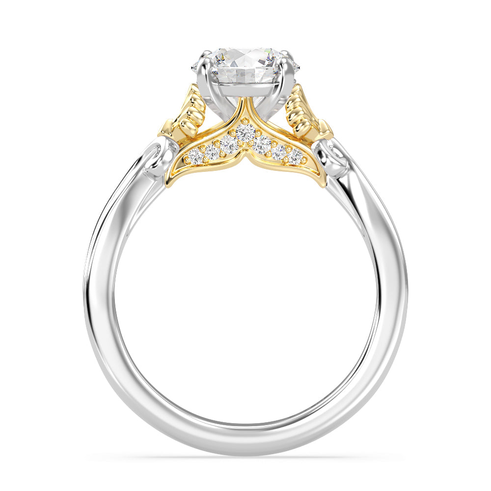 Enchanted Star Lab Grown Diamond 14K Gold Ariel Mermaid Engagement Ring