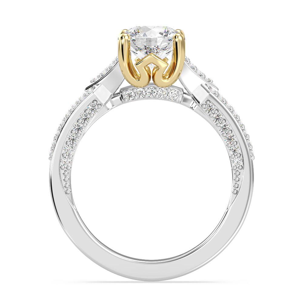 Enchanted Star Lab Grown Diamond 14K Gold Aurora Crown Engagement Ring