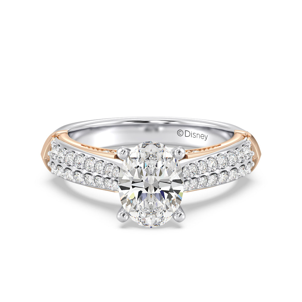 Enchanted Star Lab Grown Diamond 14K Gold Aurora Double Shank Engagement Ring