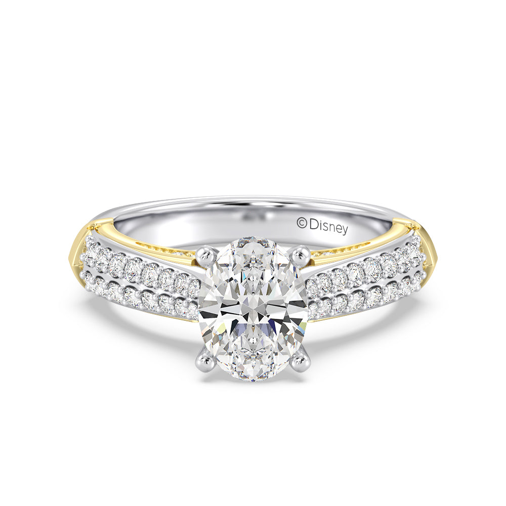 Enchanted Star Lab Grown Diamond 14K Gold Aurora Double Shank Engagement Ring