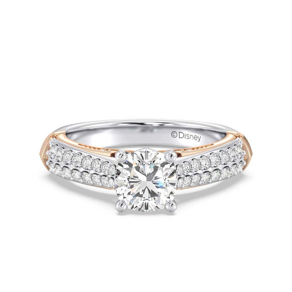 Enchanted Star Lab Grown Diamond 14K Gold Aurora Double Shank Engagement Ring