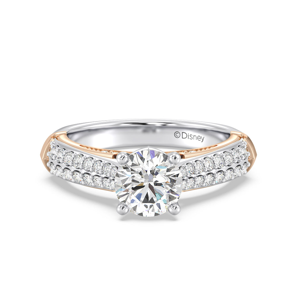 Enchanted Star Lab Grown Diamond 14K Gold Aurora Double Shank Engagement Ring