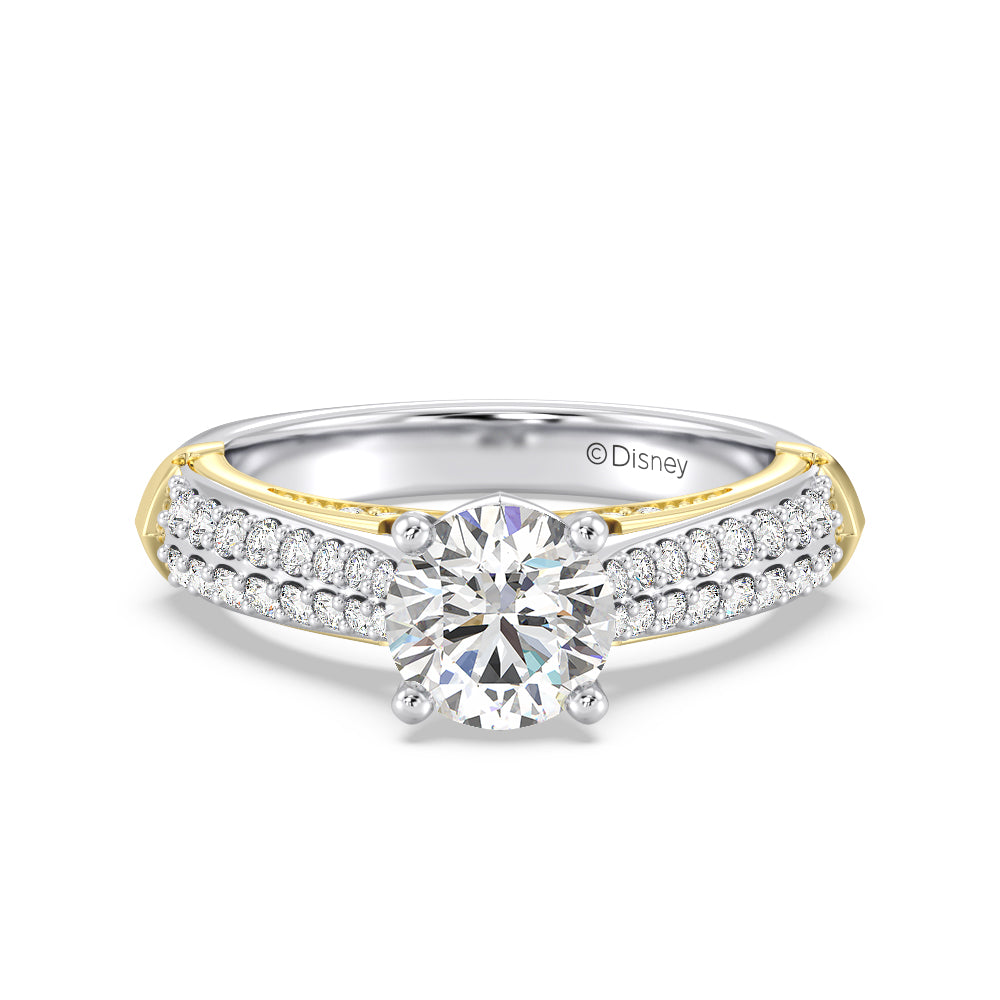 Enchanted Star Lab Grown Diamond 14K Gold Aurora Double Shank Engagement Ring