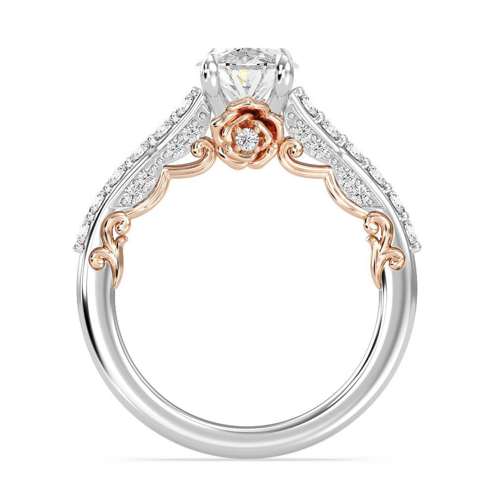 Enchanted Star Lab Grown Diamond 14K Gold Belle Rose Engagement Ring
