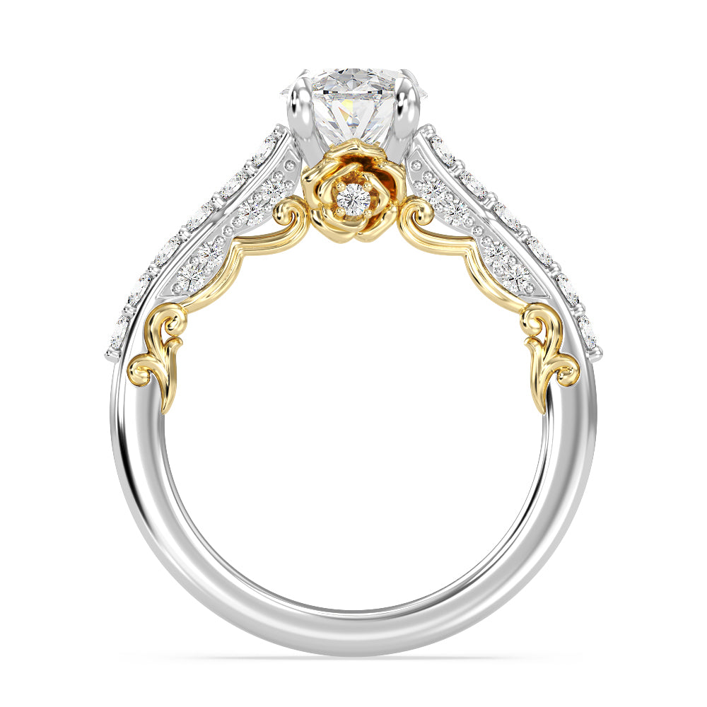 Enchanted Star Lab Grown Diamond 14K Gold Belle Rose Engagement Ring