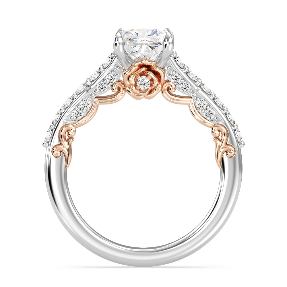 Enchanted Star Lab Grown Diamond 14K Gold Belle Rose Engagement Ring