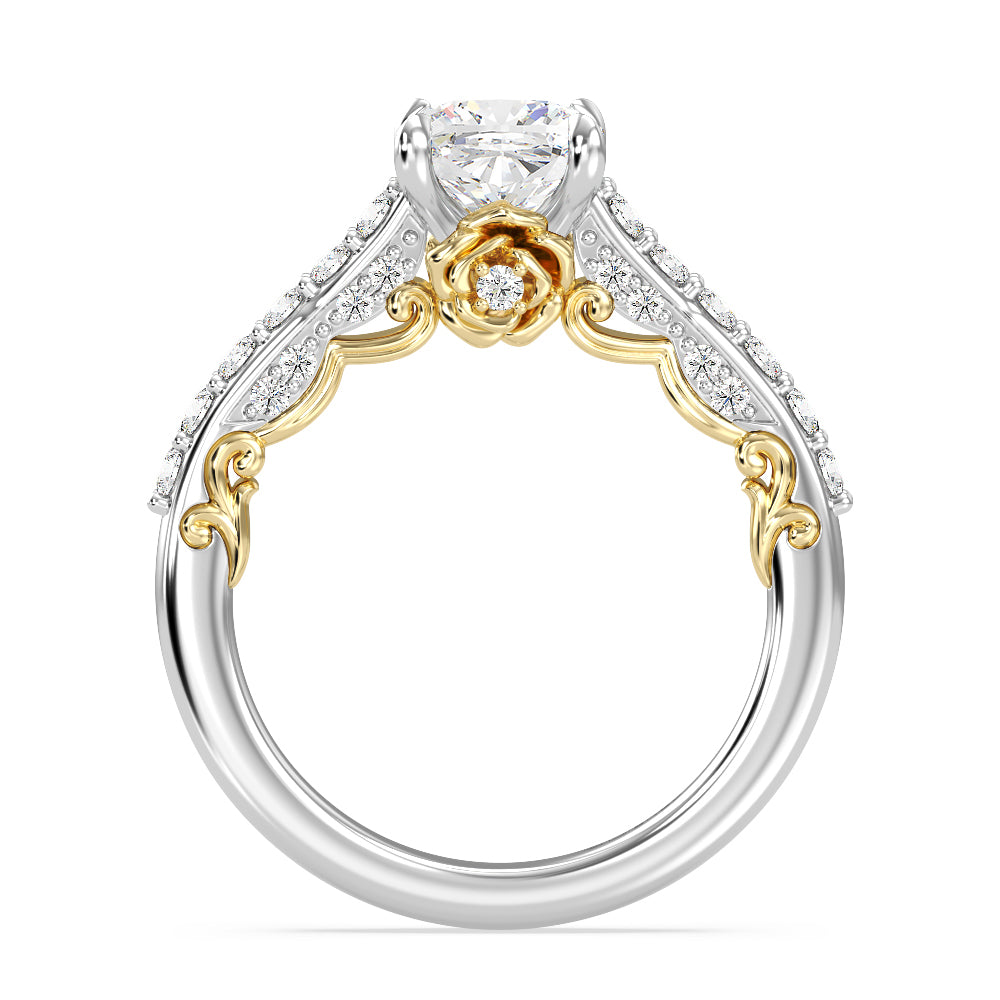 Enchanted Star Lab Grown Diamond 14K Gold Belle Rose Engagement Ring