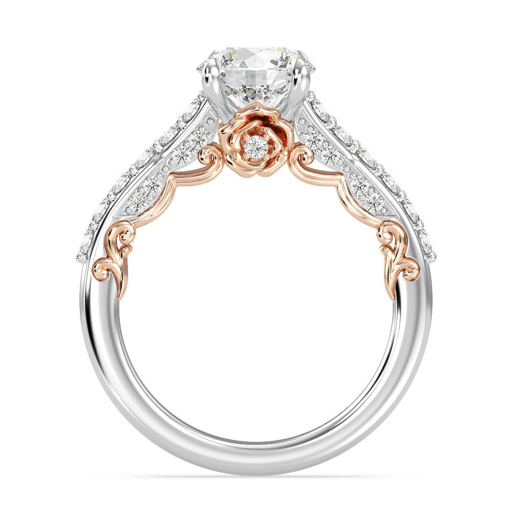 Enchanted Star Lab Grown Diamond 14K Gold Belle Rose Engagement Ring