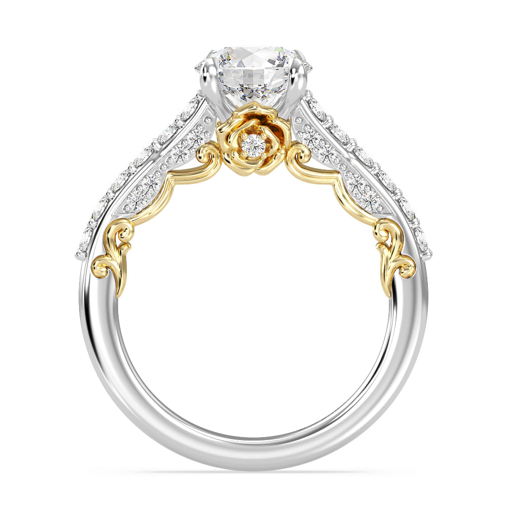 Enchanted Star Lab Grown Diamond 14K Gold Belle Rose Engagement Ring
