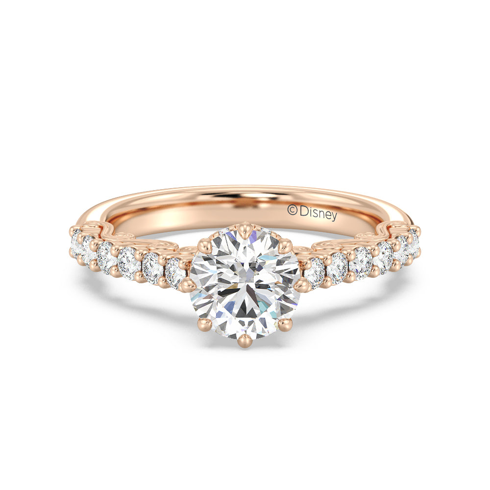 Enchanted Star Lab Grown Diamond 14K Gold Cinderella Filigree Engagement Ring