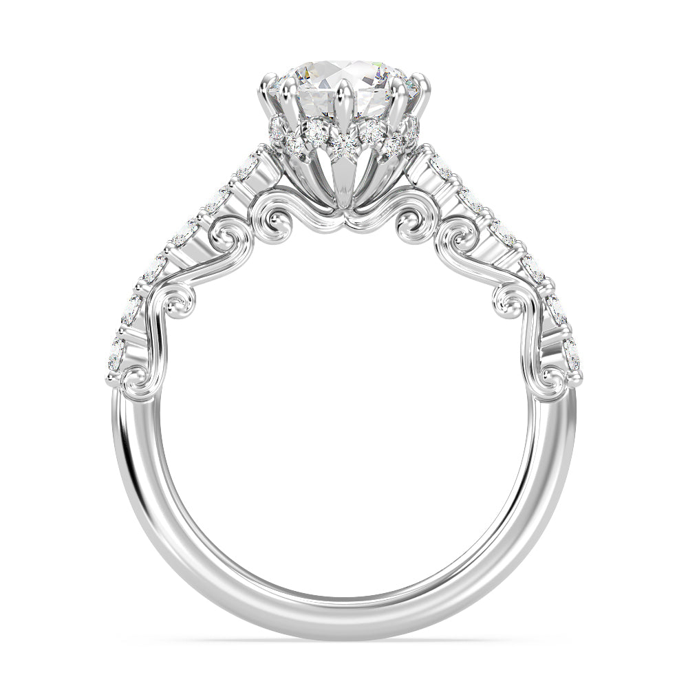 Enchanted Star Lab Grown Diamond 14K Gold Cinderella Filigree Engagement Ring