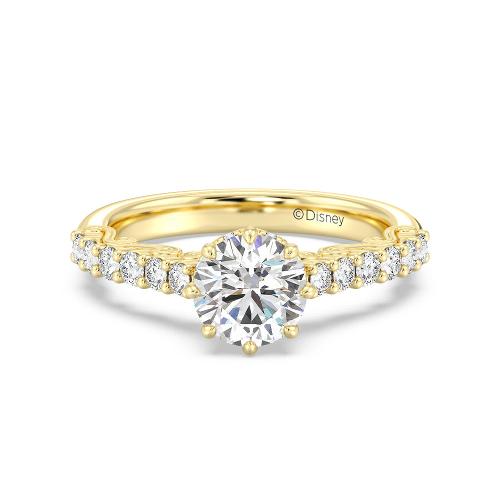 Enchanted Star Lab Grown Diamond 14K Gold Cinderella Filigree Engagement Ring
