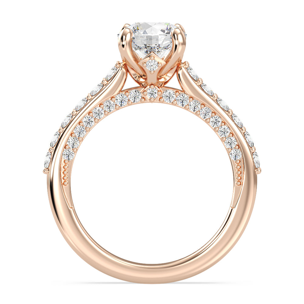 Enchanted Star Lab Grown Diamond 14K Gold Aurora Engagement Ring with Hidden Accent Details