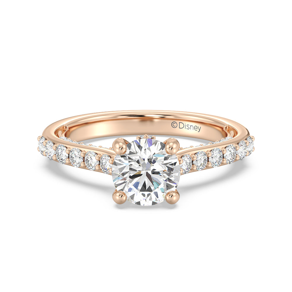 Enchanted Star Lab Grown Diamond 14K Gold Aurora Engagement Ring with Hidden Accent Details
