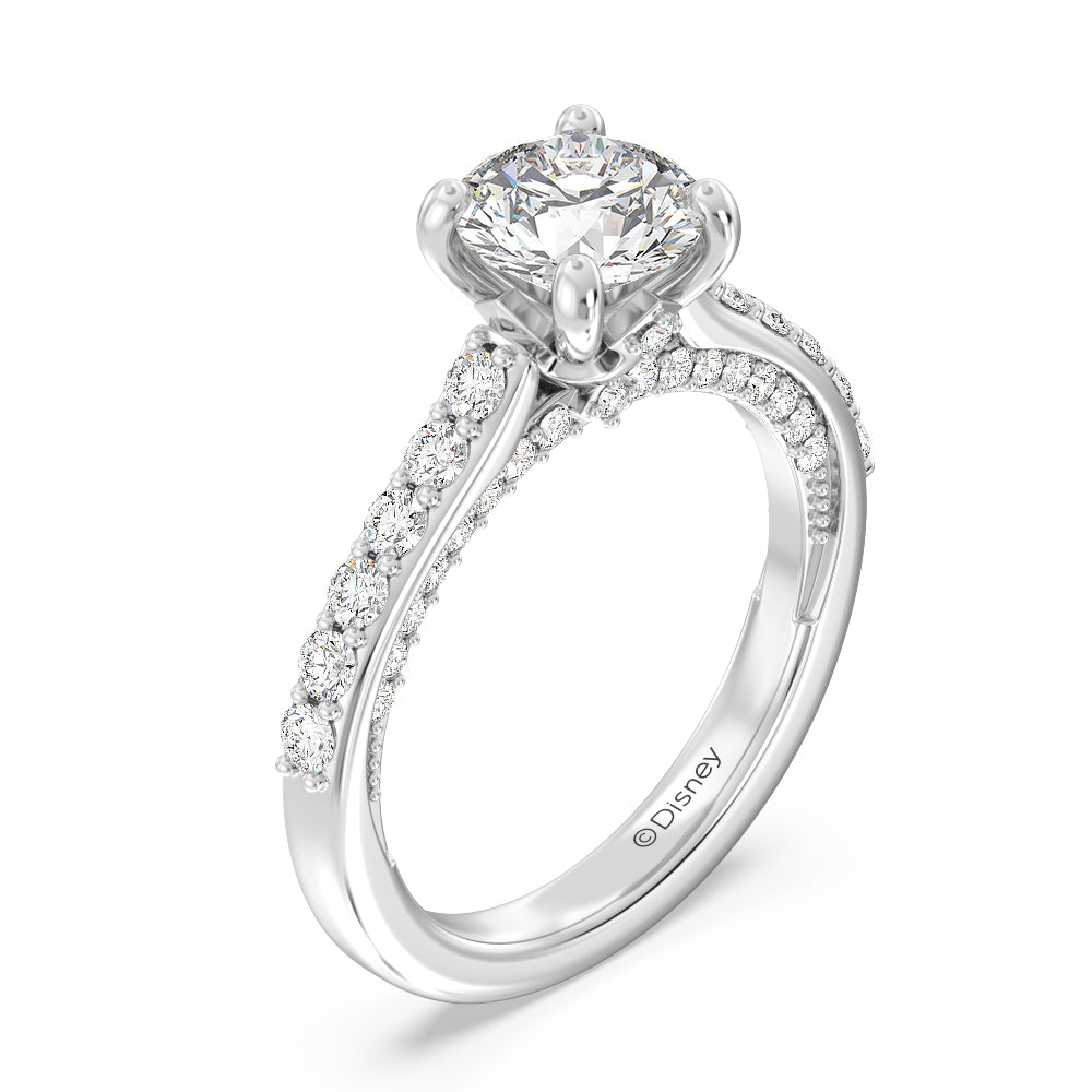 Mallory. 1ctw. Marquise Diamond Halo Engagement Ring in 14K White Gold