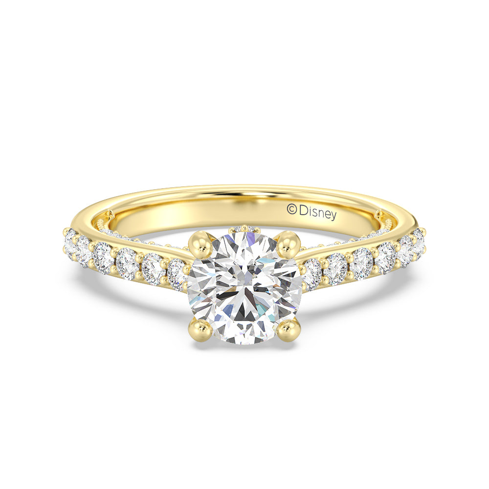 Enchanted Star Lab Grown Diamond 14K Gold Aurora Engagement Ring with Hidden Accent Details