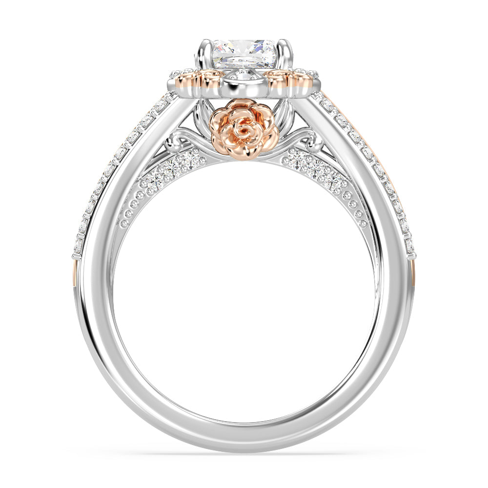 Enchanted Star Lab Grown Diamond 14K Gold Belle Halo Engagement Ring
