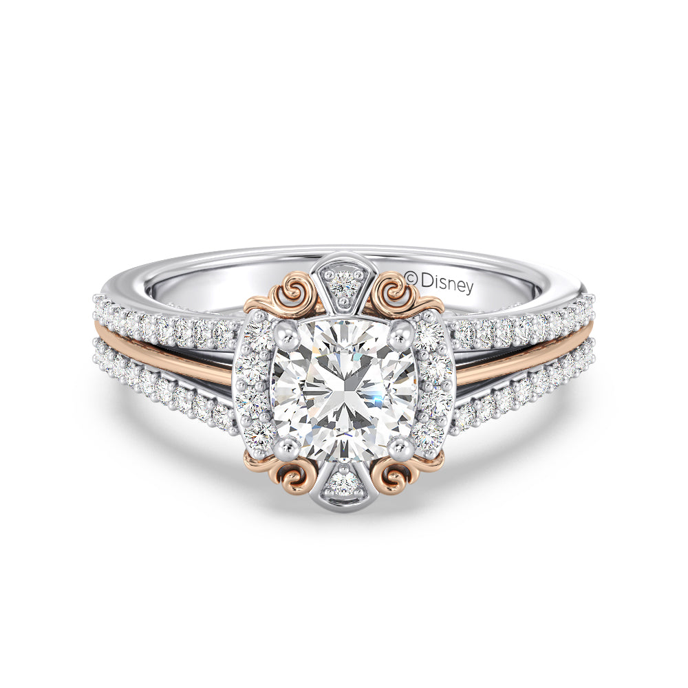 Enchanted Star Lab Grown Diamond 14K Gold Belle Halo Engagement Ring