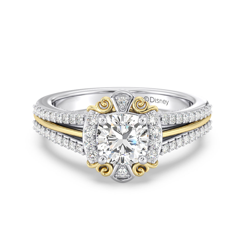 Enchanted Star Lab Grown Diamond 14K Gold Belle Halo Engagement Ring