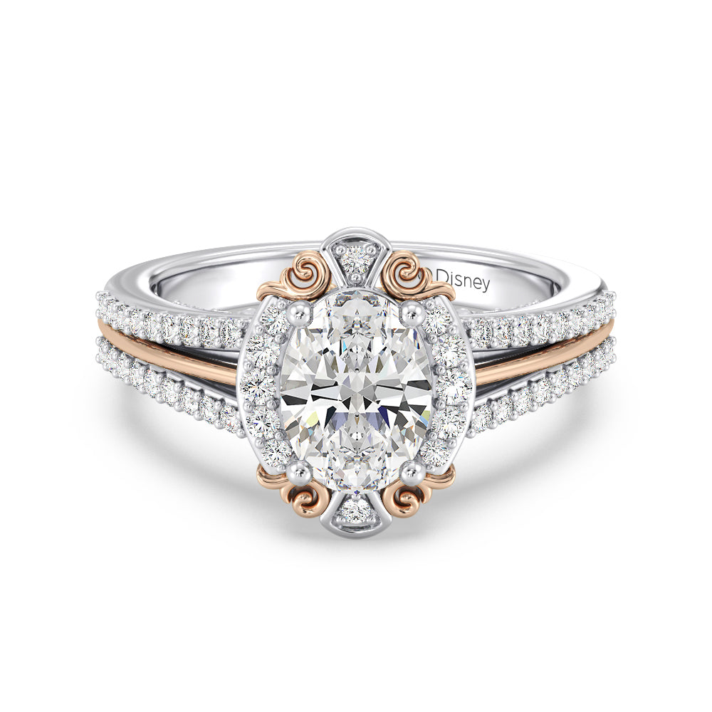 Enchanted Star Lab Grown Diamond 14K Gold Belle Halo Engagement Ring