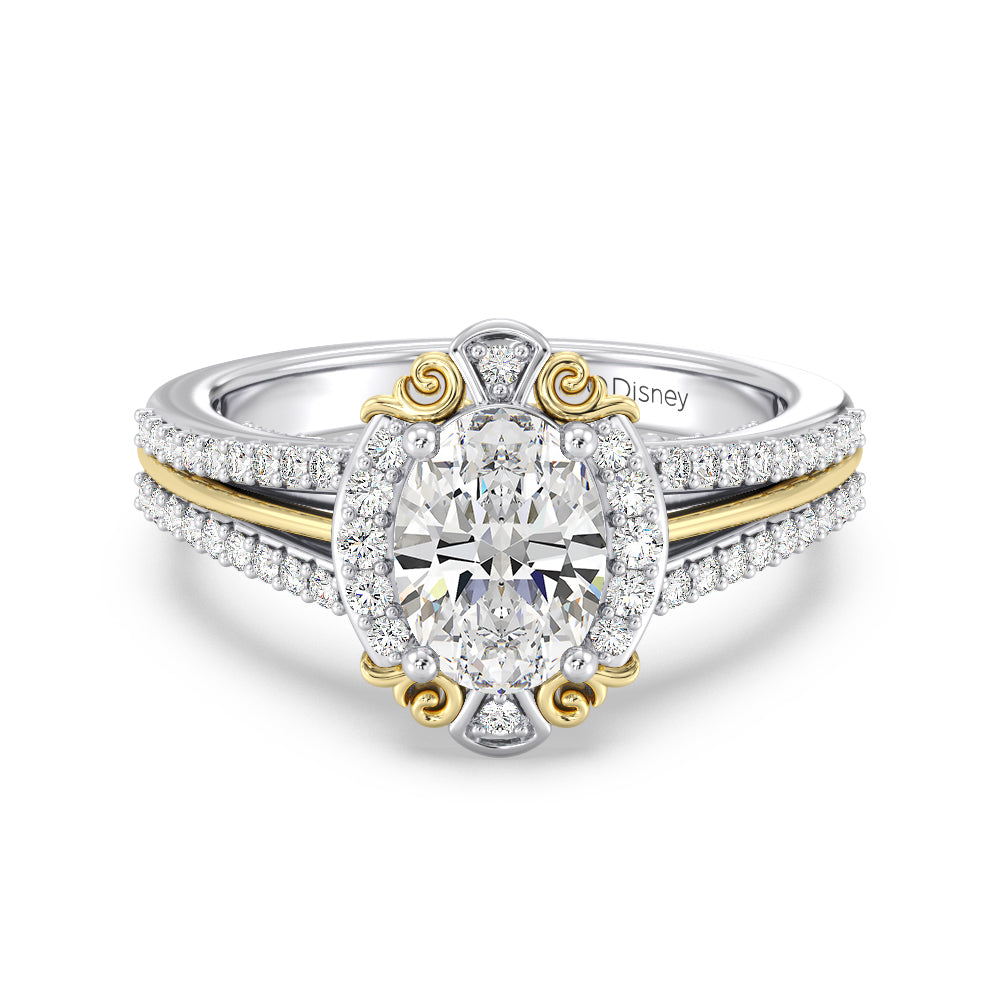 Enchanted Star Lab Grown Diamond 14K Gold Belle Halo Engagement Ring