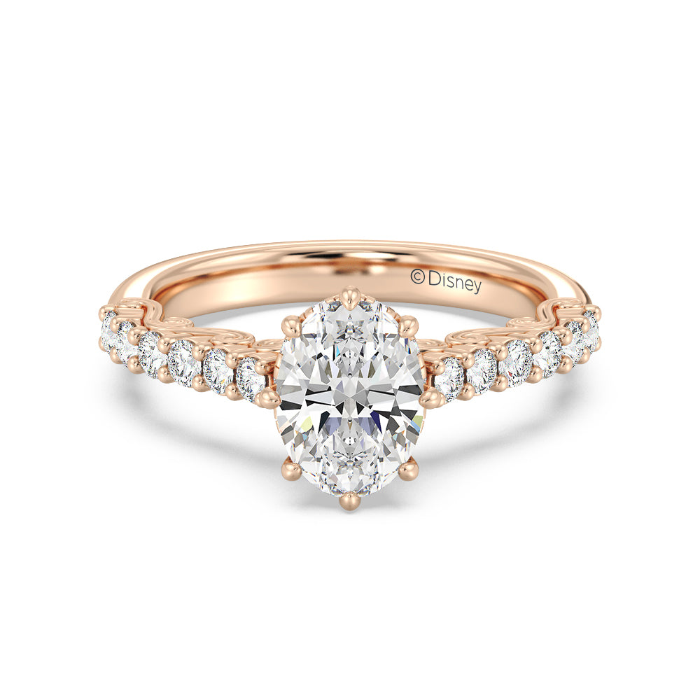 Enchanted Star Lab Grown Diamond 14K Gold Cinderella Filigree Engagement Ring