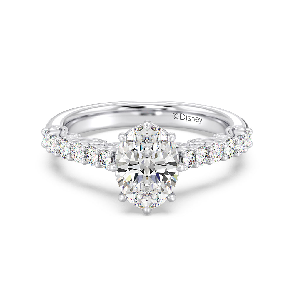 Enchanted Star Lab Grown Diamond 14K Gold Cinderella Filigree Engagement Ring