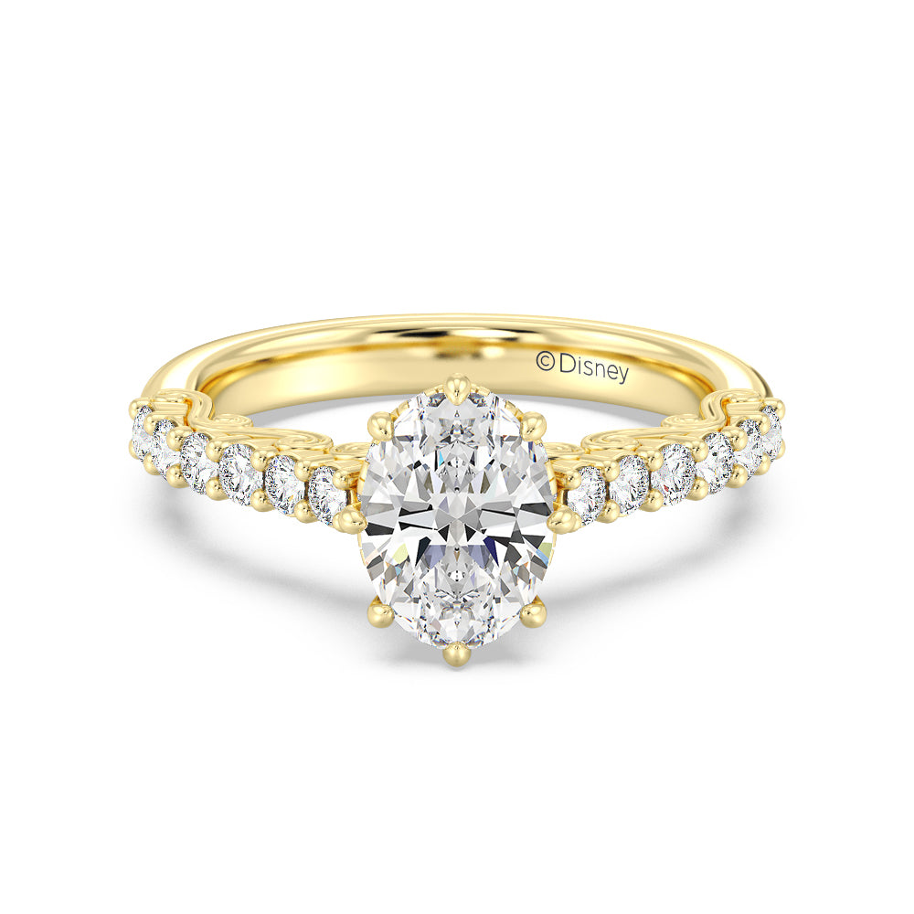 Enchanted Star Lab Grown Diamond 14K Gold Cinderella Filigree Engagement Ring