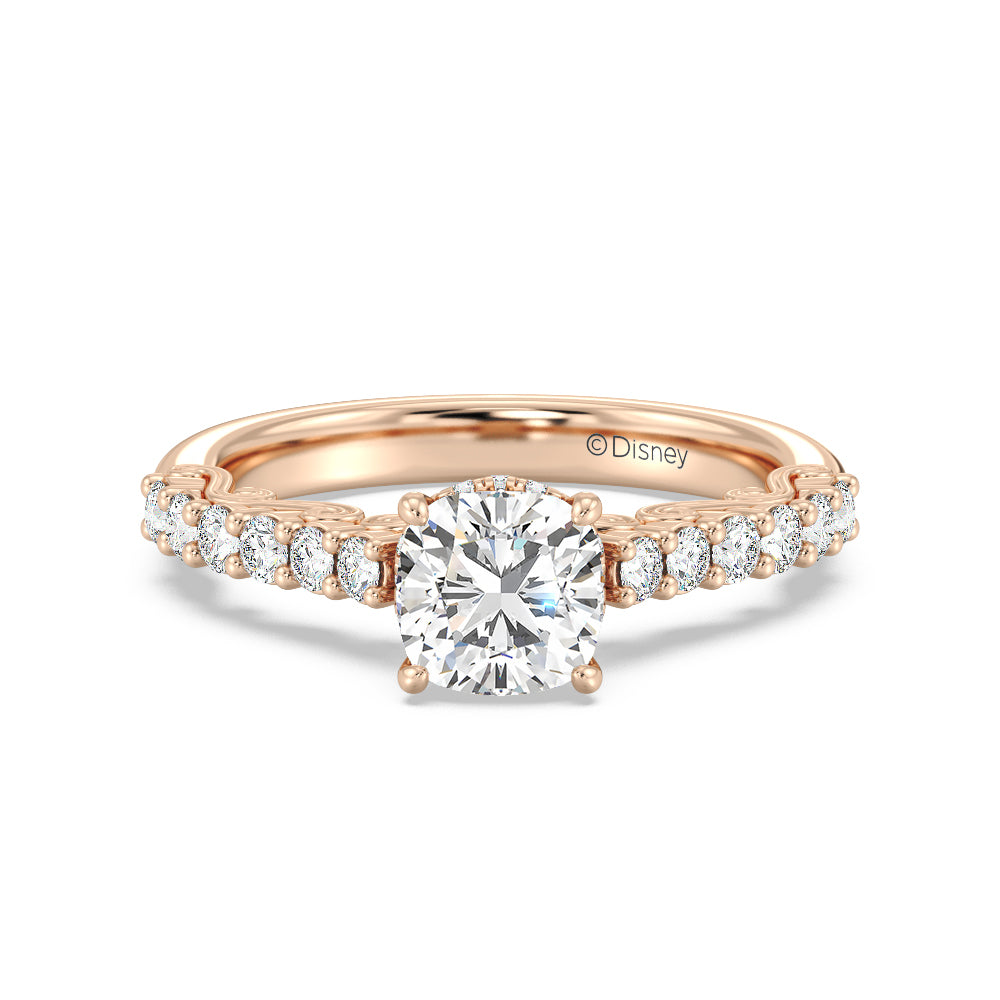 Enchanted Star Lab Grown Diamond 14K Gold Cinderella Filigree Engagement Ring
