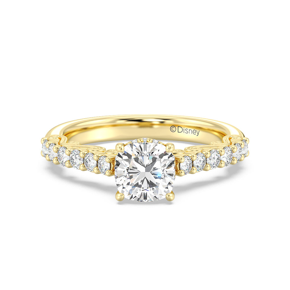 Enchanted Star Lab Grown Diamond 14K Gold Cinderella Filigree Engagement Ring