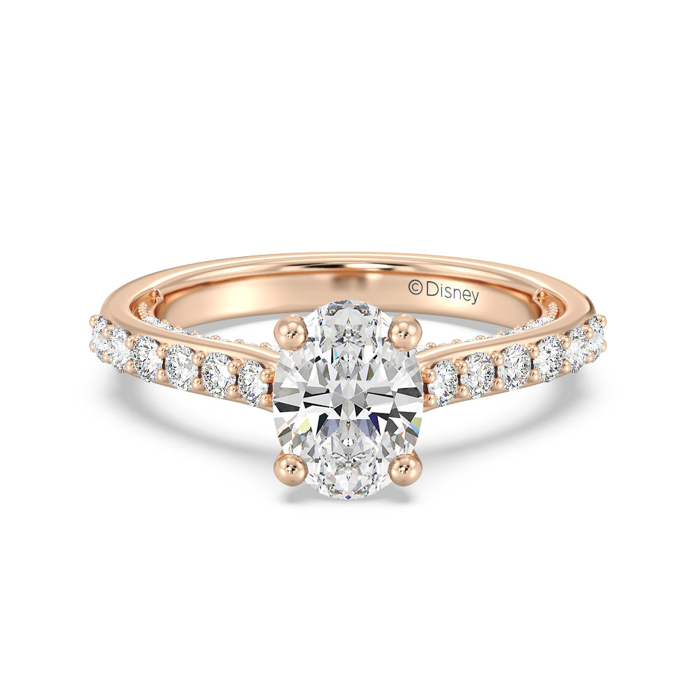 Enchanted Star Lab Grown Diamond 14K Gold Aurora Engagement Ring with Hidden Accent Details