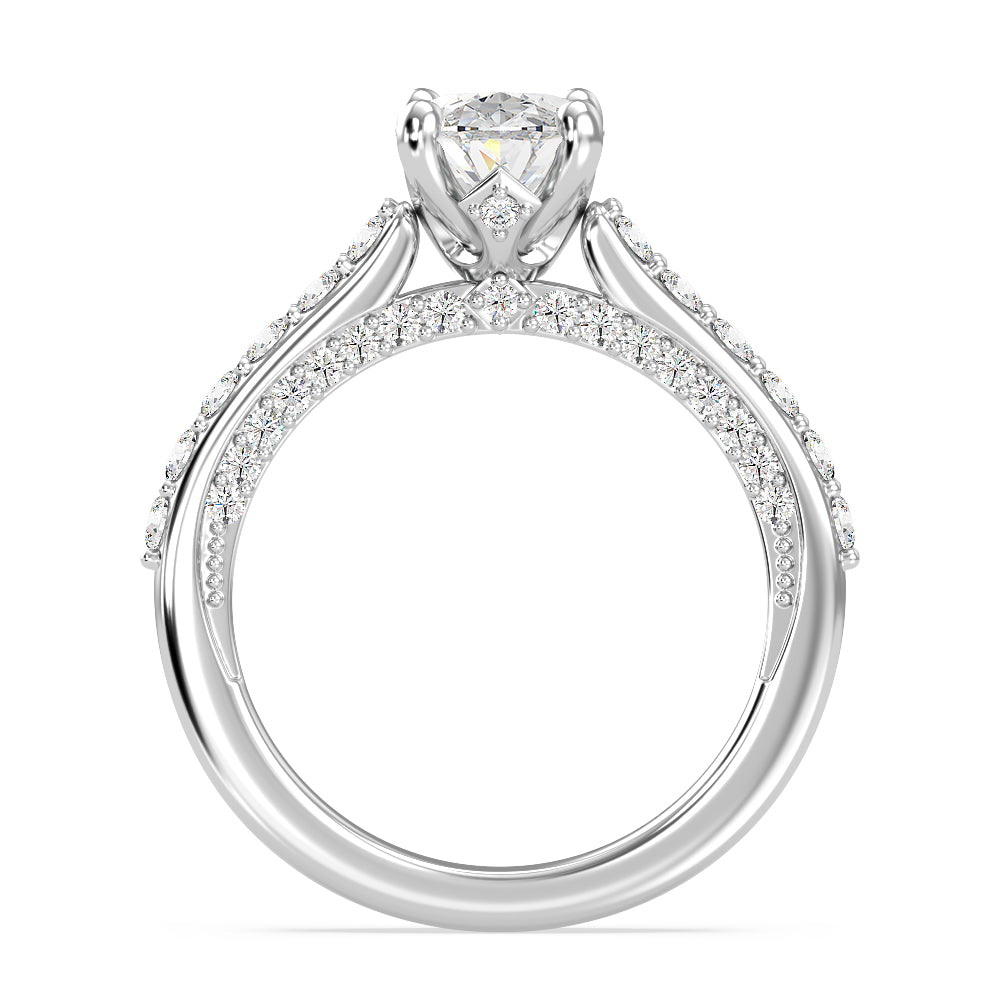 Enchanted Star Lab Grown Diamond 14K Gold Aurora Engagement Ring with Hidden Accent Details