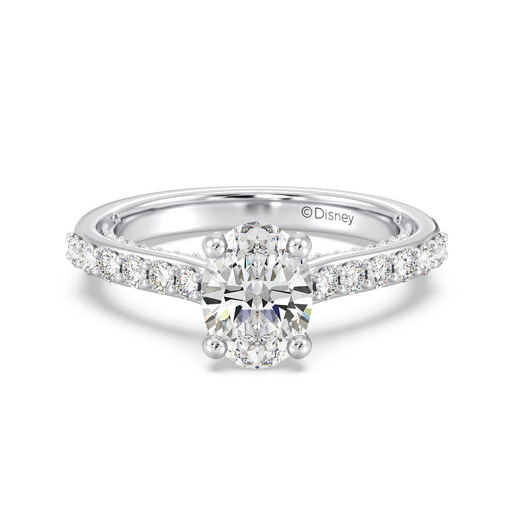 Enchanted Star Lab Grown Diamond 14K Gold Aurora Engagement Ring with Hidden Accent Details
