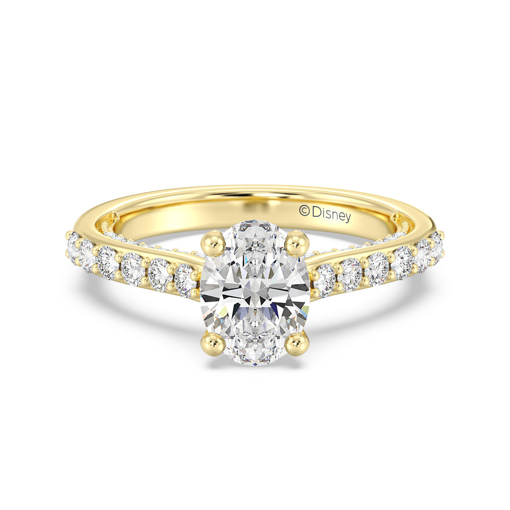 Enchanted Star Lab Grown Diamond 14K Gold Aurora Engagement Ring with Hidden Accent Details