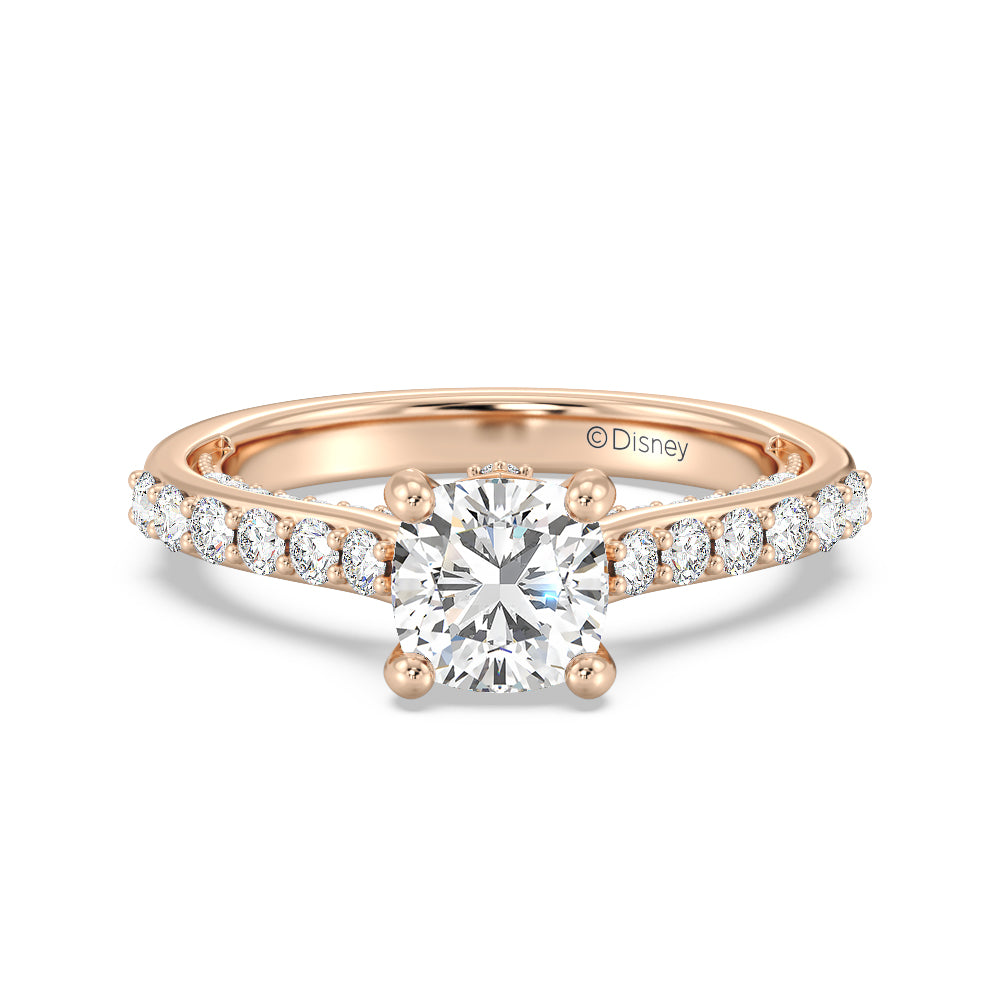 Enchanted Star Lab Grown Diamond 14K Gold Aurora Engagement Ring with Hidden Accent Details