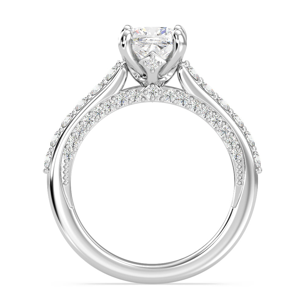 Enchanted Star Lab Grown Diamond 14K Gold Aurora Engagement Ring with Hidden Accent Details