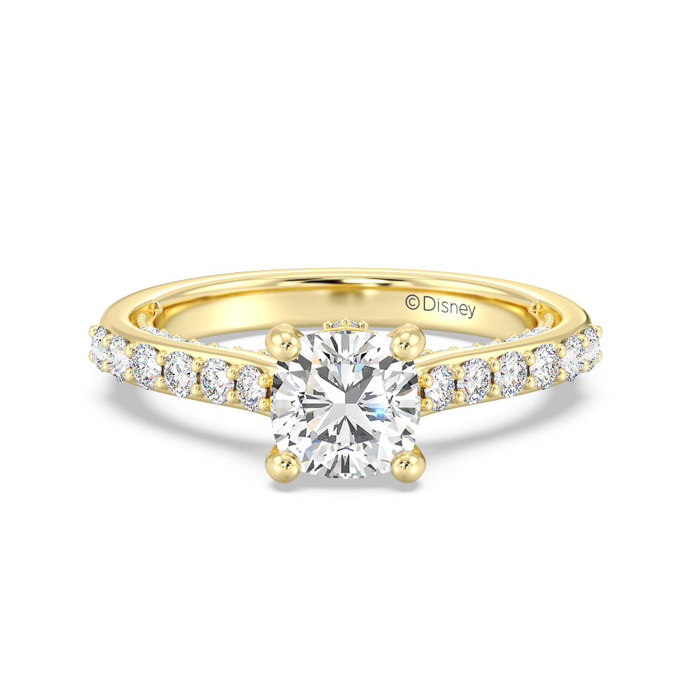 Enchanted Star Lab Grown Diamond 14K Gold Aurora Engagement Ring with Hidden Accent Details
