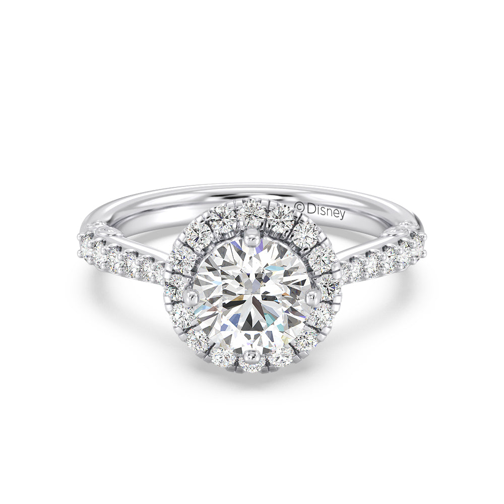 Enchanted Star Lab Grown Diamond 14K Gold Aurora Halo Engagement Ring