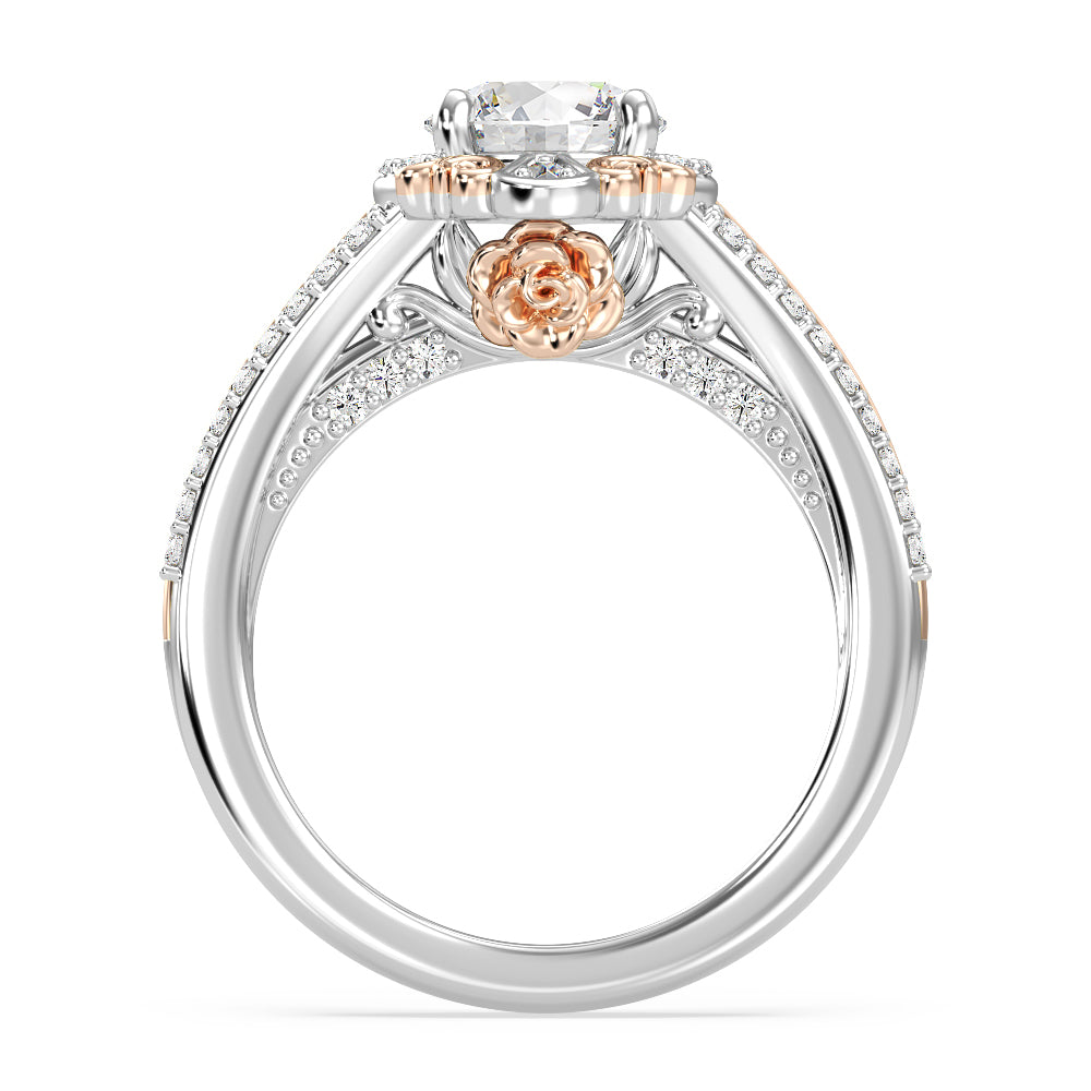 Enchanted Star Lab Grown Diamond 14K Gold Belle Halo Engagement Ring