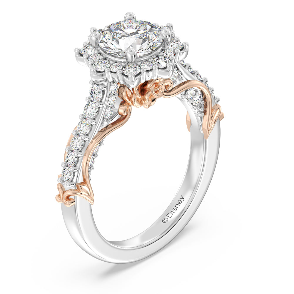 Rose Gold $3000 Wedding Ring Halo Engagement 3000 Dollar Wedding