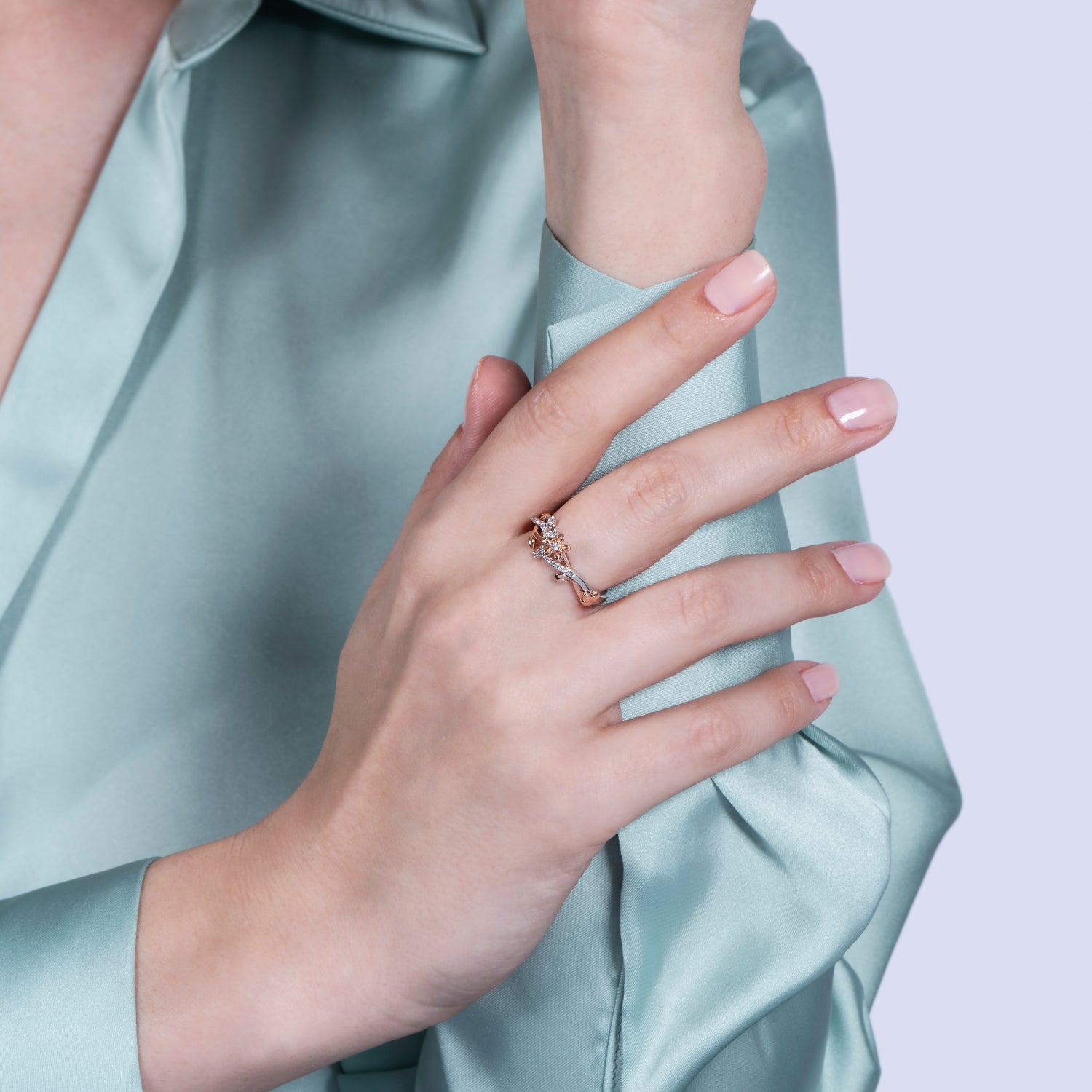 Disney Rapunzel Inspired Diamond Ring in Sterling Silver & 10K