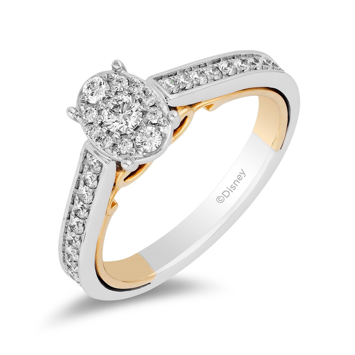 Disney Jasmine Inspired Diamond Engagement Ring 14K Yellow Gold 1/2 CTTW View 1